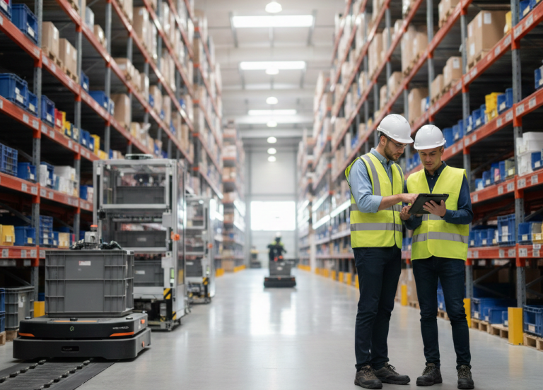 Densidade de armazenagem com automação logística usando four way shuttle e VFR