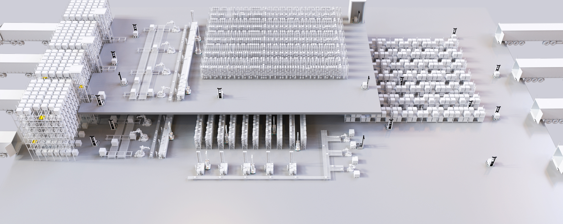 RCS Robot Control System para gestão de missões de robôs em armazém híbrido integrado a WMS e WCS