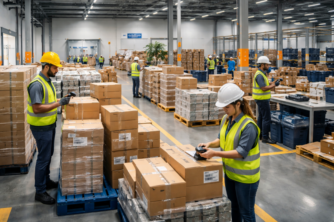 Recebimento de mercadorias com alta variabilidade: padronização de conferência, putaway e endereçamento